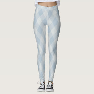 Baby Blue Argyle Patroon Leggings - Gezellig & Chi