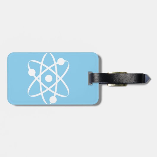 Baby Blue Atom Bagagelabel (Achterkant horizontaal)