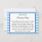Baby Blue baby shower Books for Baby card Kaart (Voorkant)