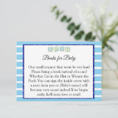 Baby Blue baby shower Books for Baby card Kaart (Staand voorkant)