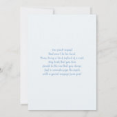 Baby Blue Baby shower vêtements garçon Invitation (Dos)