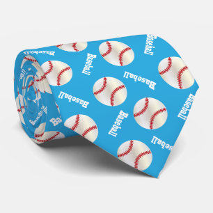 Baby Blue Baseball Fun Stropdas