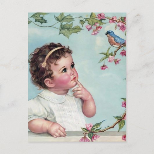 Baby Blue Bird Briefkaart (Voorkant)