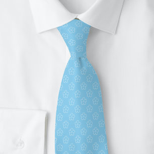 Baby Blue Bloem Doodle Stropdas