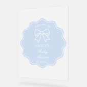 Baby Blue Bow Pois Baby shower garçon Bienvenue (Angle)