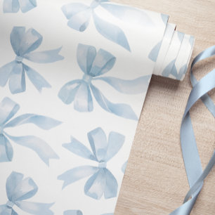 Baby Blue Bow Wrapping Paper Cadeaupapier