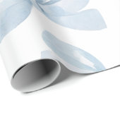 Baby Blue Bow Wrapping Paper Cadeaupapier (Rol Hoek)