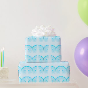 Baby Blue Butterflies Wrapping Paper Cadeaupapier