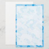 Baby Blue Camo; Camouflage Briefpapier (Voorkant / Achterkant)