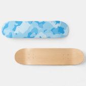 Baby Blue Camo; Camouflage Skateboard (Horizontaal)