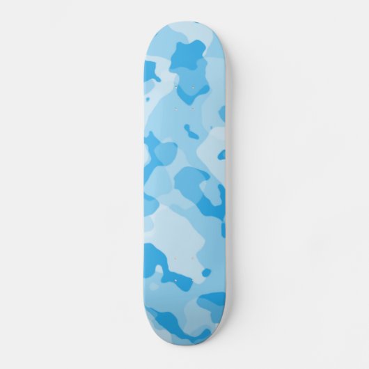 Baby Blue Camo; Camouflage Skateboard (Voorkant)