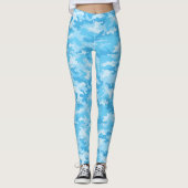 Baby Blue Camo-Leggings Leggings (Voorkant)