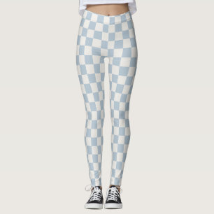 Baby Blue Checkerboard Broek - Zachte & Stijlvolle Leggings