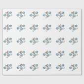 Baby Blue Cheerleader Cadeaupapier (Vlak)