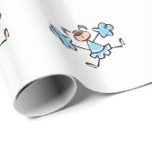Baby Blue Cheerleader Cadeaupapier (Rol Hoek)