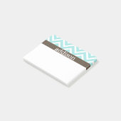 Baby Blue Chevron Stripes Post-it® Notes (Schuin)