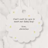 Baby Blue Clouds Oh Baby Dank je Bedankjes Labels (Achterkant)