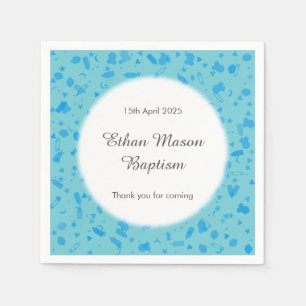 Baby Blue Confetti Doop Doopfeest Servetten