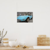 Baby Blue Corvette Poster (Keuken)