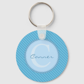 Baby Blue Custom Personal Monogram Sleutelhanger