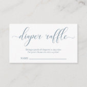 Baby Blue Diaper Raffle Shower-uitnodiging Informatiekaartje (Voorkant)