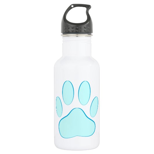 Baby Blue Dog Pawprint Waterfles (Voorkant)