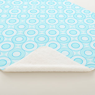 Baby Blue Donut Check Sherpa Deken
