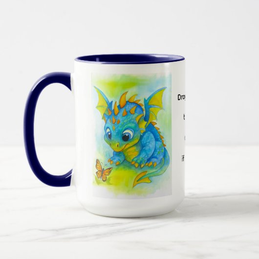 Baby Blue Dragon Mug (Gauche)