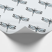 Baby Blue Dragonfly Cadeaupapier (Hoek)