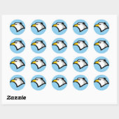Baby Blue Eagle Ronde Sticker (Vel)