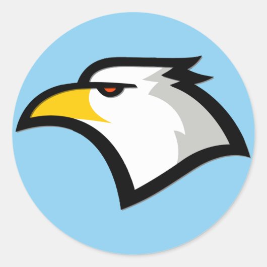 Baby Blue Eagle Ronde Sticker (Voorkant)