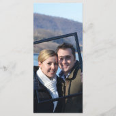 Baby Blue Elegant Modern Photo Mariage Menu (Dos)