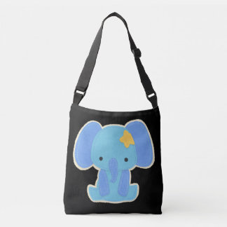 Baby Blue Elephant Boy Crossbody Tas