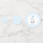 Baby Blue Elephant gepersonaliseerd Baby shower Confetti (Achterkanten)