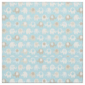 Baby Blue Elephant Pattern Stof (Swatch)