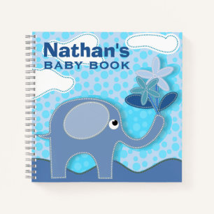 Baby Blue Elephant Speciaal Baby Book Notitieboek