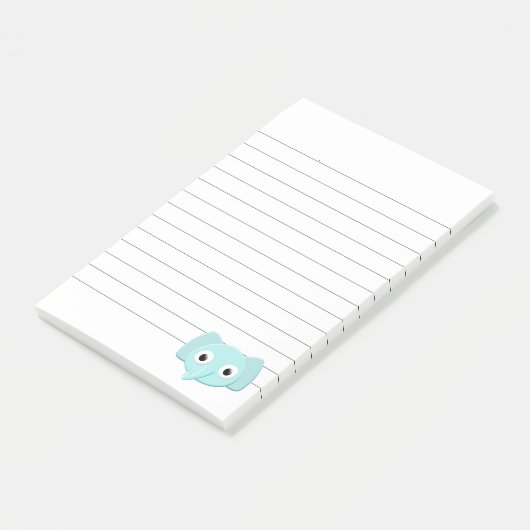 Baby Blue Elephant Tekening gelinkt Post-it® Notes (Schuin)