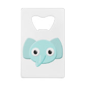 Baby Blue Elephant Tekening Kredietkaart Flessenopener (Achterkant)