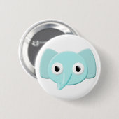 Baby Blue Elephant Tekening Ronde Button 5,7 Cm (Voorkant /achterkant)