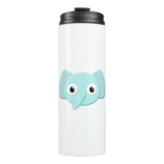 Baby Blue Elephant Tekening Thermosbeker (Voorkant)