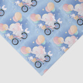 Baby Blue Elephant Tissue Gift Wrapping Paper Tissuepapier (Detail)