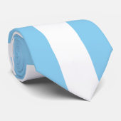 Baby Blue en White Giant Diag. Chevron Stropdas (Opgerold)