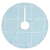 Baby Blue en White Gingham Pattern Kerstboom Rok (Voorkant)
