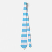 Baby Blue en White Stripe Stropdas (Voorkant)