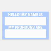 Baby Blue Eyes Nom et Pronoun Étiquettes (Devant)