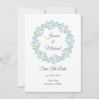 Baby Blue Eyes Waterverf Floral Wreate