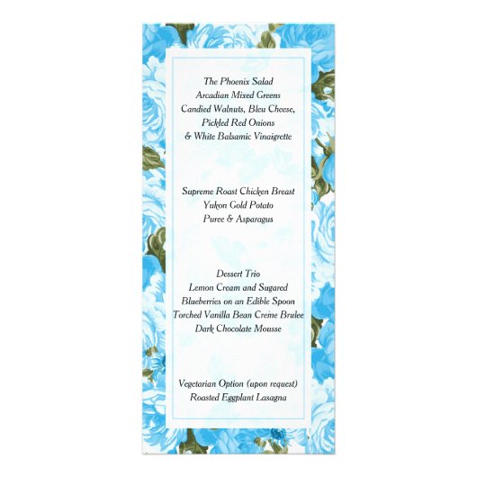 Baby Blue Floral Design - Menu (Dos)