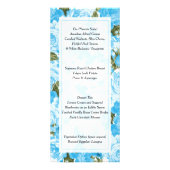 Baby Blue Floral-ontwerp - Menu (Achterkant)