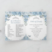 Baby Blue Floral Quinceanera Princess Butterflies Programma (Binnen)