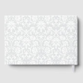 Baby Blue Floral Swirl en White - Guestbook Gastenboek (Achterkant)